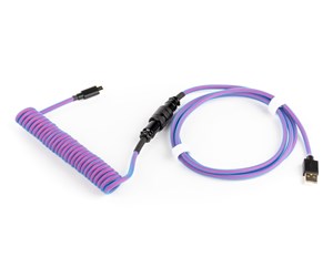 Tastatur - DUTZO Coiled Aviator Micro-USB B cable - Purple - Upgrade Accessories - Lilla - DCA-UMB-PUR