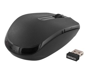 Mus - Deltaco MS-798 - Mouse optical 3 buttons wireless - Mus - Optisk - 3 knapper - Svart - MS-798