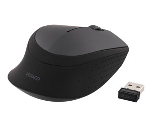 Mus - Deltaco MS-460 - Mouse optical 3 buttons wireless USB Black - Mus - Optisk - 3 knapper - Svart - MS-460