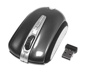 Mus - Deltaco MS-461 - Mouse optical 2 buttons wireless USB Black/Grey - Mus - Optisk - 2 - Svart - MS-461