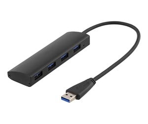 USB-hub - Deltaco UH-481 - USB 3.0 Hub 4 ports USB-hub - 4 porter - Svart - UH-481