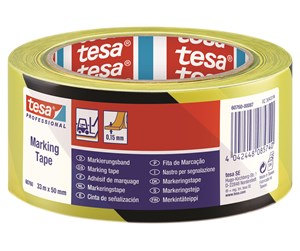 Tape & Lim - tesa Floor Marking Tape 33m x 50m Yellow-Black - 60760-00087-15