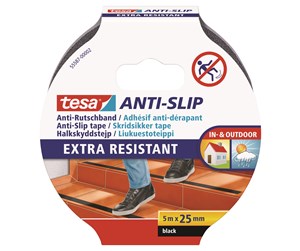 Tape & Lim - tesa Anti-Slip Tape 5m x 25mm Black - 55587-00002-11