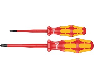 Håndverktøy - Wera 165 iS PZ/S # 1 + 2 Screwdriver set Kraftform Plus series 100. With reduced blade diameter 2 pieces - 05006470001