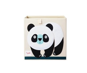 Barnerom - 3 Sprouts Storage Box - Black & White Panda - IBXPND