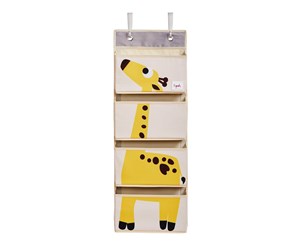 Barnerom - 3 Sprouts Hanging Wall Organizer - Yellow Giraffe - IWOGRF