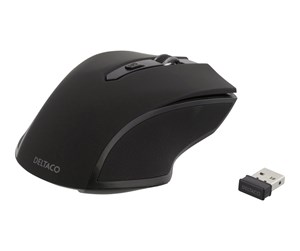 Mus - Deltaco MS-763 wireless USB Optical Mouse 5 buttons + scroll Black - Mus - Optisk - 5 - Svart - MS-763