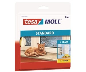 Tape & Lim - tesa moll Standard Foam Sealing Tape 6m x 9mm x 4mm White - 05559-00100-00