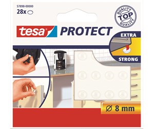 Tape & Lim - tesa Protect Anti-noise / Anti-slip pads Ø 8mm Transparent - 57898-00000-01