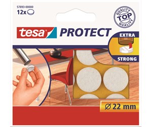 Tape & Lim - tesa Protect Anti-scratch felts Ø 22mm White - 57893-00000-01