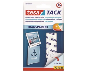 Tape & Lim - tesa Tack Transparent Double-sided Adhesive Pads - 59408-00000-00- TS