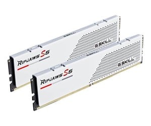 RAM - G.Skill Ripjaws S5 DDR5-5200 - 32GB - CL36 - Dual Channel (2 pcs) - Intel XMP - Hvit - F5-5200J3636C16GX2-RS5W