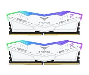 RAM - Team Group T-Force Delta RGB DDR5-6400 - 32GB - CL40 - Dual Channel (2 pcs) - Intel XMP - Hvit med RGB - FF4D532G6400HC40BDC01