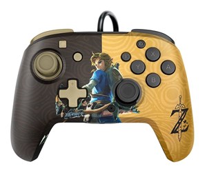 Spill - Tilbehør - PDP Faceoff Deluxe+ Audio Wired Controller: Hyrule Hero Link - Controller - Nintendo Switch - 708056068288