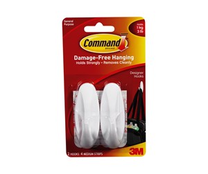 Oppheng & Kroker - 3M Command Designer Hooks Medium 2-Pack - 17081