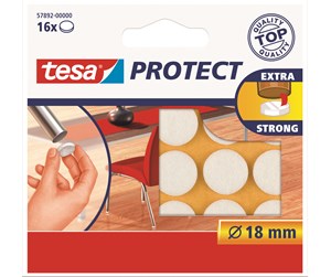 Tape & Lim - tesa Protect Anti-scratch felts Ø 18mm White - 57892-00000-01