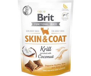 Hund - Brit Care Dog Functional Snack Skin+Coat Krill 150g - BH1030015