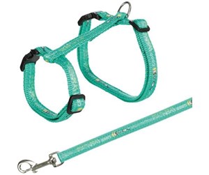 Katt - Trixie Cat harness with leash XXL Good Luck motif 34–57 cm/13 mm 1.20 m - Assorted - TX41893