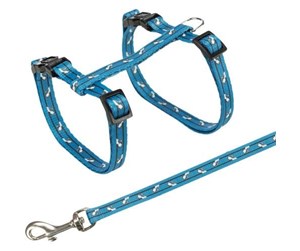 Katt - Trixie Cat harness with leash cat motif 27–45 cm/10 mm 1.20 m - Assorted - TX4142