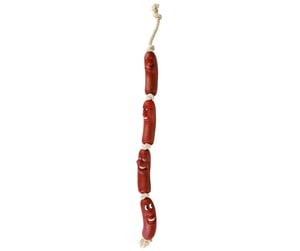 Hund - Trixie Dog Toy Sausages on a Rope vinyl 75cm - TX3252