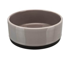 Hund - Trixie Bowl rubber band ceramic 0.4 l/ø 12 cm grey - TX24360