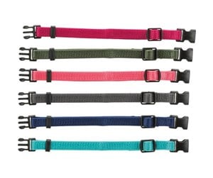 Hund - Trixie Junior Set of puppy collars M–L: 22–35 cm/10 mm 6 pcs. fuchsia graphite indigo forest coral ocean - TX15556