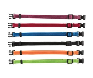 Hund - Trixie Junior Set of puppy collars M–L: 22–35 cm/10 mm 6 pcs. black red royal blue apple papaya orchid - TX15555