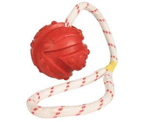 Hund - Trixie Aqua Toy ball on a rope floatable rubber ø 7/35 cm - Assorted - TX33482