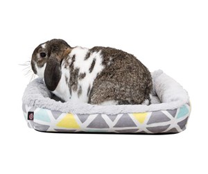 Smådyr - Trixie Bunny cuddly bed square plush 38 × 7 × 25 cm multi coloured//grey - TX62803