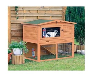 Smådyr - Trixie natura small animal hutch with outdoor run 124 × 102 × 78 cm brown - TX62321