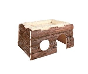 Smådyr - Trixie Tilde house with bed guinea pigs bark wood 39 × 22 × 29 cm - TX6208