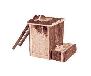 Smådyr - Trixie Burrow tower mice bark wood 20 × 20 × 16 cm - TX62001