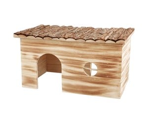 Smådyr - Trixie Grete house 2 exits rabbits bark wood/flamed 45 × 24 × 28 cm - TX61975