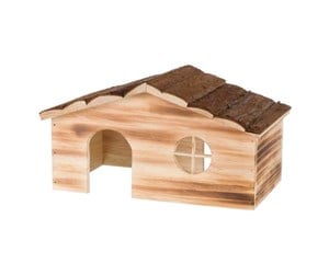 Smådyr - Trixie Ragna house 2 exits guinea pigs bark wood/flamed 35 × 18 × 20 cm - TX61971