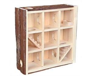 Smådyr - Trixie Tower with 9 chambers hamsters bark wood 30 × 30 × 10 cm - TX61709