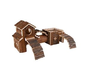 Smådyr - Trixie Frida tunnel system mice bark wood 47 × 22 × 15 cm - TX6163