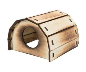 Smådyr - Trixie Mikkel house hamsters wood/flamed 13 × 9 × 13 cm - TX60865