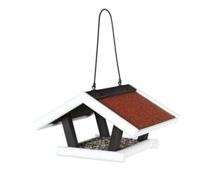 Fugl - Trixie natura bird feeder hanging pine wood 30 × 18 × 28 cm black/white - TX55804