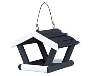 Fugl - Trixie natura bird feeder hanging pine wood 17 × 19 × 14 cm black/white - TX55803