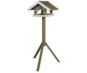 Fugl - Trixie natura bird feeder with stand pine wood 45 × 28 × 44 cm/1.25 m grey/white - TX55802