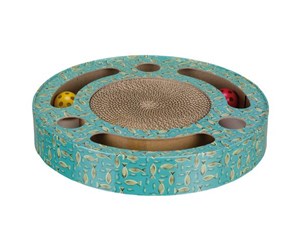 Katt - Trixie Scratching drum with balls cardboard catnip ø 33 × 5.5 cm blue - TX48004