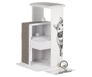 Katt - Trixie Maria scratching post 101 cm white/grey - TX44721