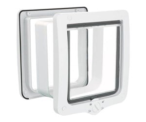 Katt - Trixie 4-Way cat flap XXL with tunnel 24 × 28 cm white - TX44241