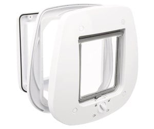 Katt - Trixie 4-Way cat flap for glass doors 27 × 26 cm white - TX44221