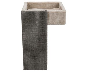 Katt - Trixie Bed for shelves with scratching board 33 × 48 × 37 cm light grey - TX44085