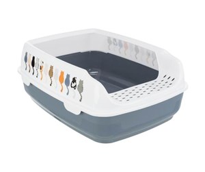 Katt - Trixie Delio cat litter tray with rim 38 × 20 × 50 cm grey/white - TX40397