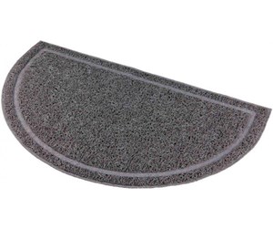 Katt - Trixie Cat litter tray mat semi-circular PVC 59 × 35 cm anthracite - TX40386