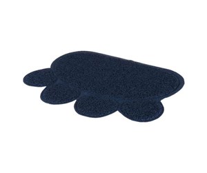 Katt - Trixie Cat litter tray mat paw PVC 60 × 45 cm dark blue - TX40383