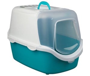 Katt - Trixie Vico Open Top Litter Tray with hood 40 × 40 × 56 cm turquoise/white - TX40345