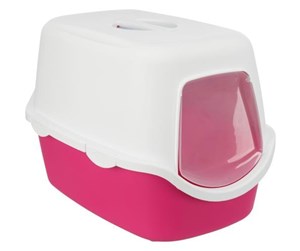 Katt - Trixie Vico cat litter tray with hood 40 × 40 × 56 cm pink/white - TX40277